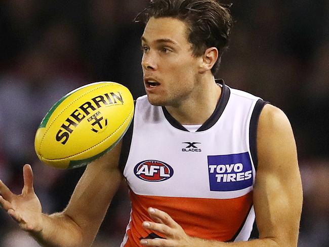 AFL Round 7. St Kilda vs. GWS Giants at Etihad Stadium.  GWS Giants Josh Kelly 4th qtr     . Pic: Michael Klein