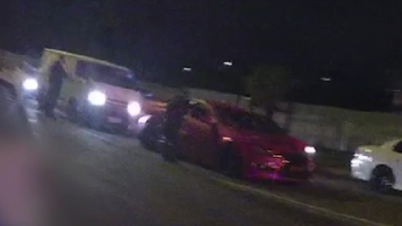Queensland police were left disappointed and frustrated after a large car rally took place in Rochedale last night. Picture: Supplied.