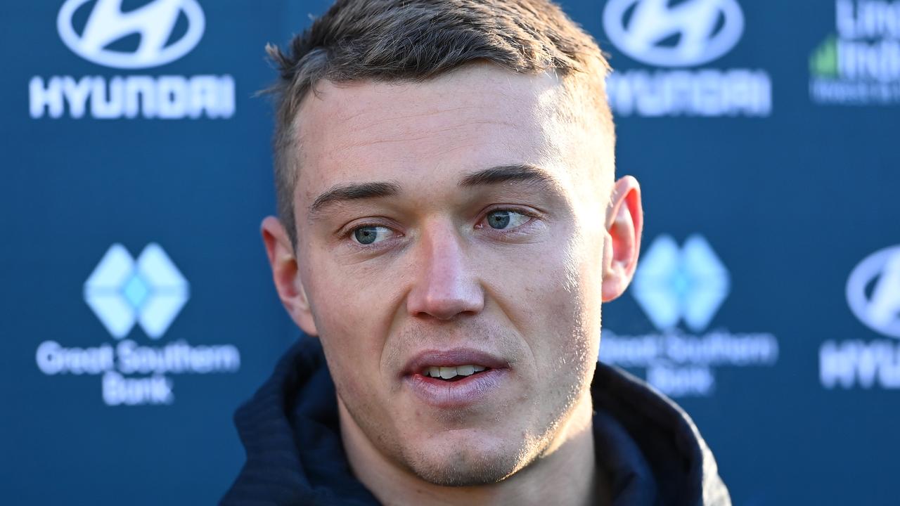 Patrick Cripps fronted the media on Monday. Picture: Getty Images