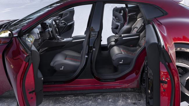 Rear-hinged doors offer easy access to the back seat.