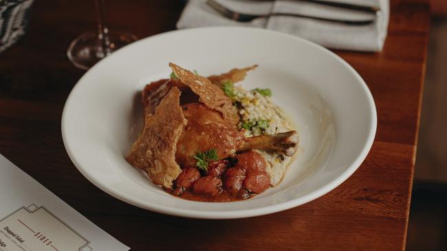 The smoked chicken Maryland at Leonards Bar &amp; Bistro, Brisbane.