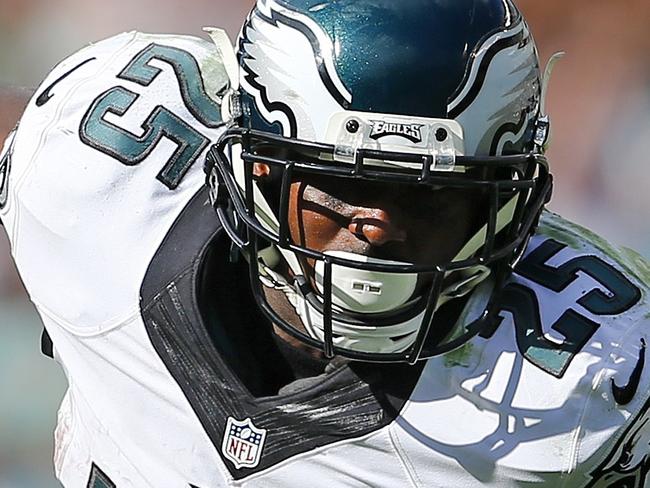 PHILADELPHIA, PA - SEPTEMBER 07: LeSean McCoy #25 of the Philadelphia Eagles runs for a first down as Josh Evans #26 of the Jacksonville Jaguars attempts a tackle during the fourth quarter of a NFL game at Lincoln Financial Field on September 7, 2014 in Philadelphia, Pennsylvania. The Eagles defeated the Jaguars 34-17. Rich Schultz /Getty Images/AFP == FOR NEWSPAPERS, INTERNET, TELCOS & TELEVISION USE ONLY ==