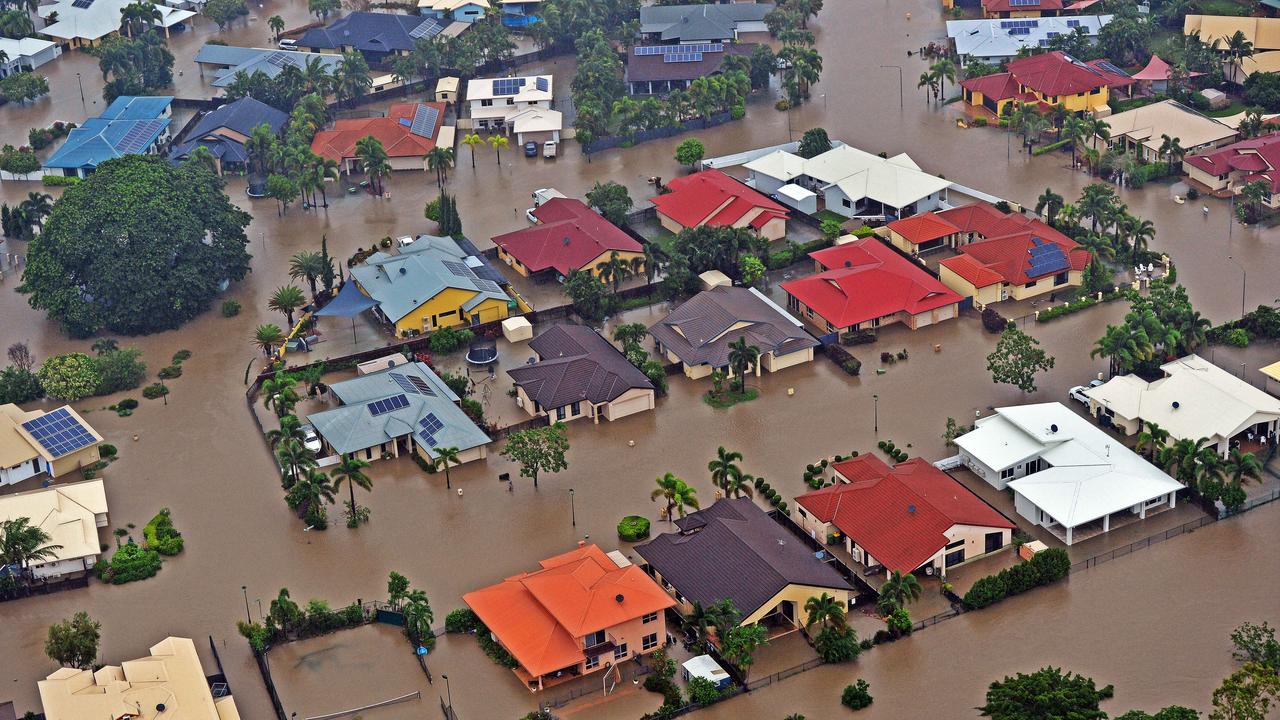 Townsville floods. Aerial damage of Annandale from a helicopter. Picture: Zak Simmonds