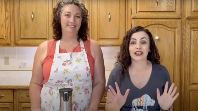 Sharla and Christie get together once a quarter and cook. Photo: YouTube