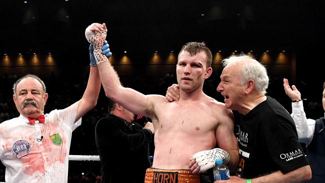 Jeff Horn saved his career against Zerafa. Picture: Bradley Kanaris/Getty