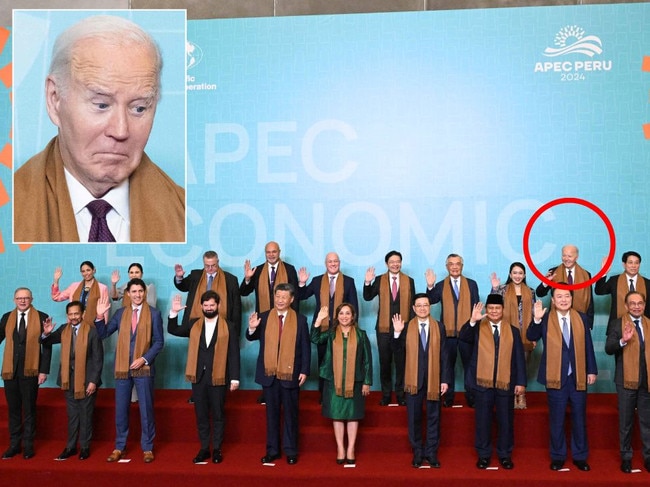 This photo shows Biden at APEC.