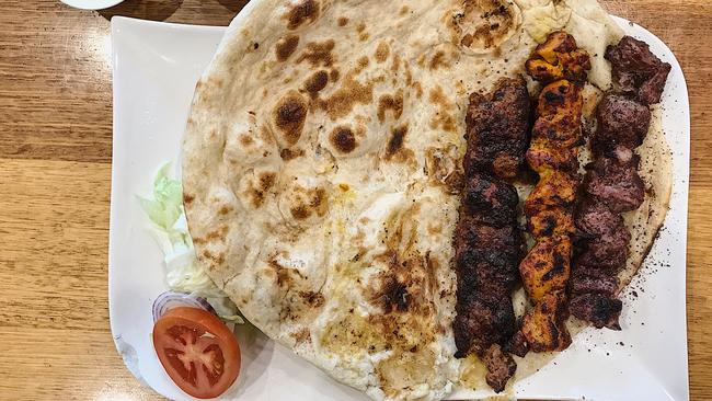 Mixed kebab at Lawash Bakery. Picture: Jessica Galletly