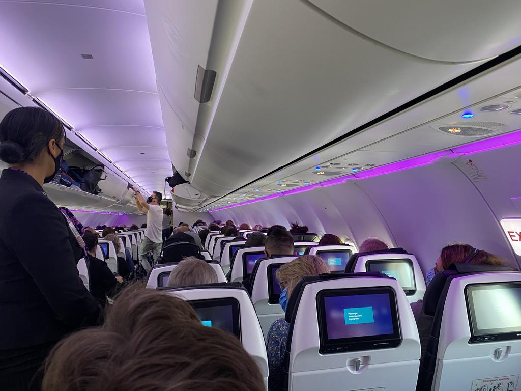 The first flight from Sydney to Wellington was full. Picture: Vanessa Brown/news.com.au