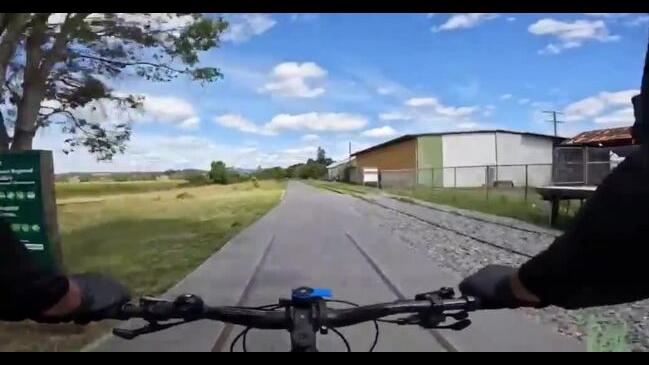 GoPro footage of cyclist travelling through the Tweed section of the Northern Rivers Rail Trail, June 2024. Video: Northern Rivers Rail Trail website