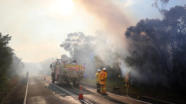 A hazard reduction burn in the Royal National Park at Sutherland earlier this week. Picture: Richard Dobson