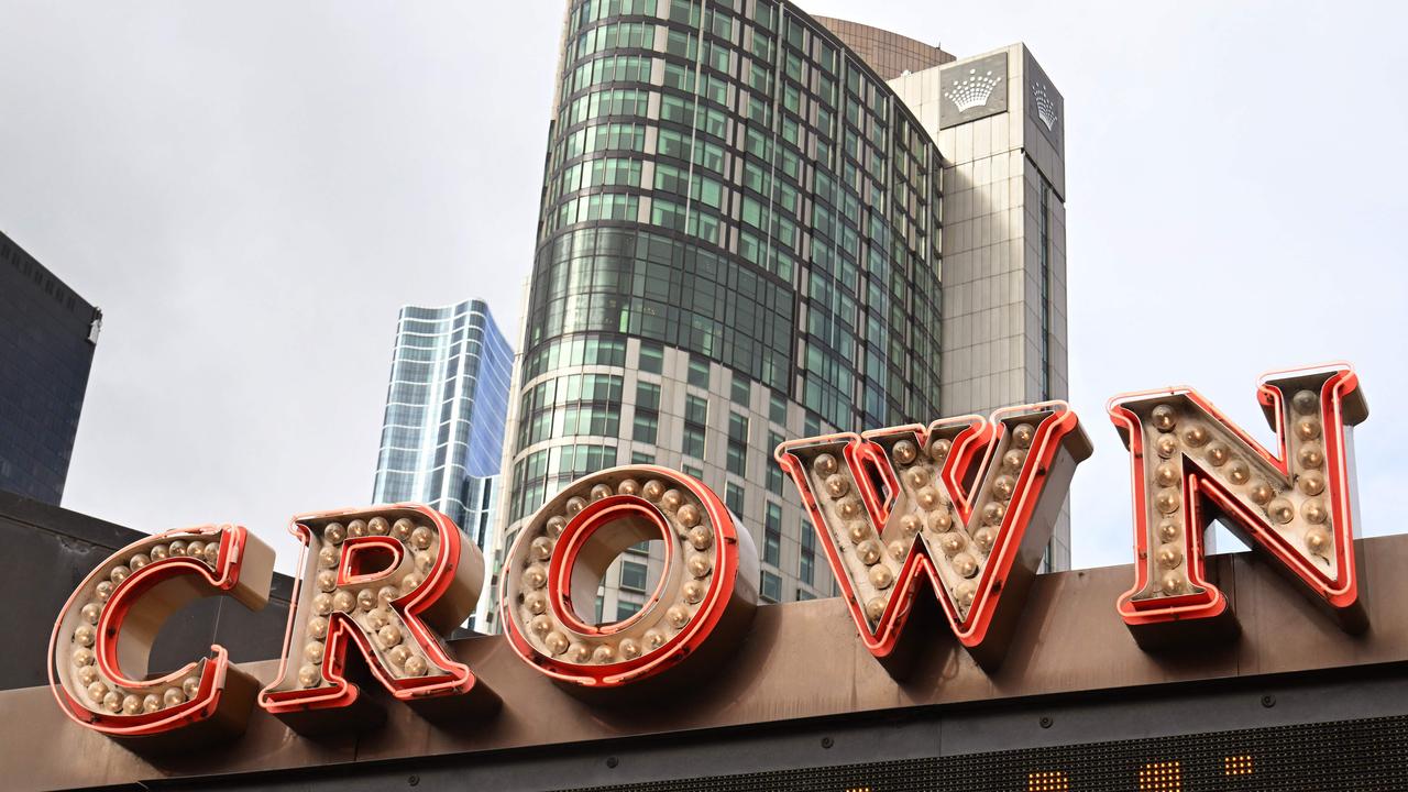 Crown’s share price has held up despite the market chaos. Picture: William West / AFP