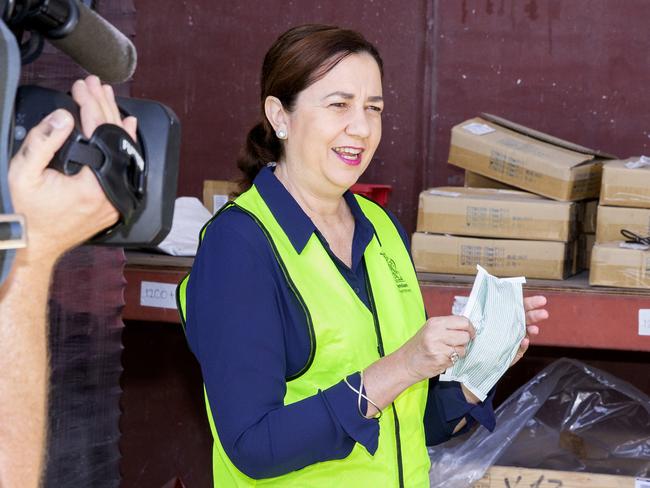 Premier Annastacia Palaszczuk on Sunday. Picture: Richard Walker