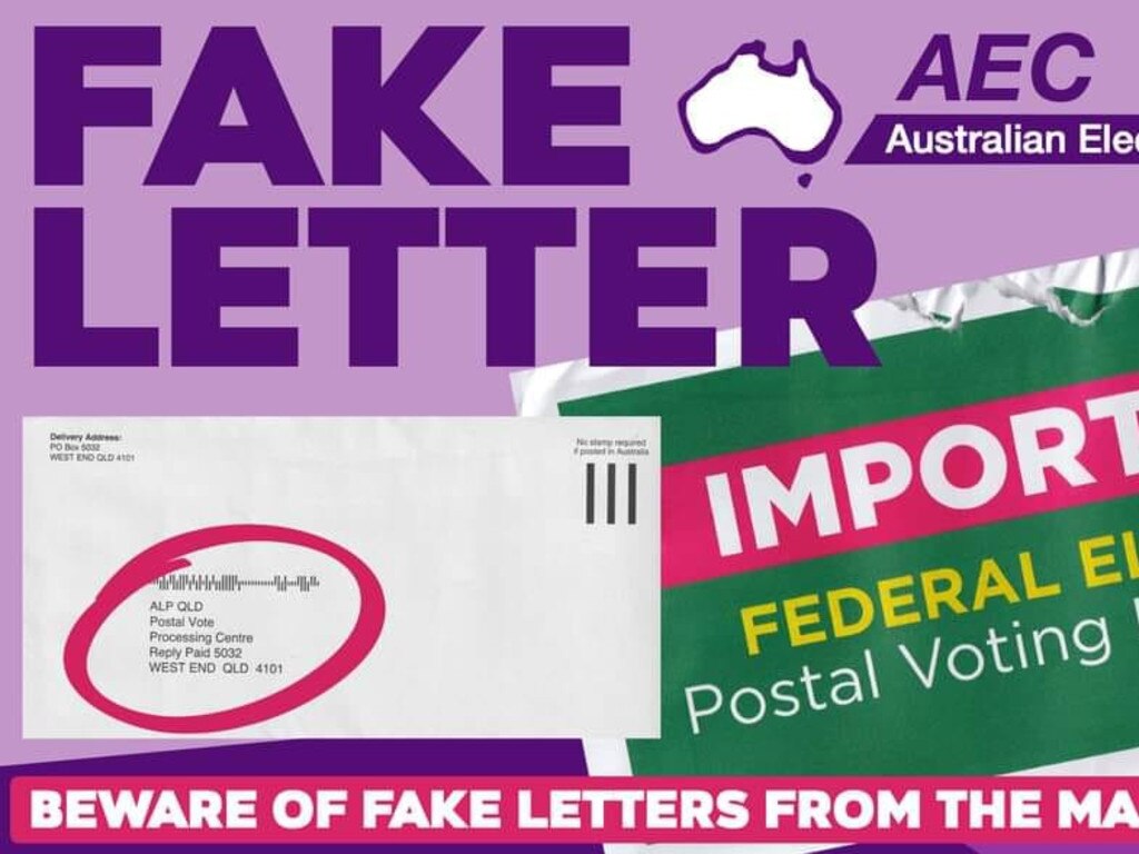 UAP candidate for Flynn, Tanya Weiden calling out the postal vote election material from the major parties. Picture: Supplied