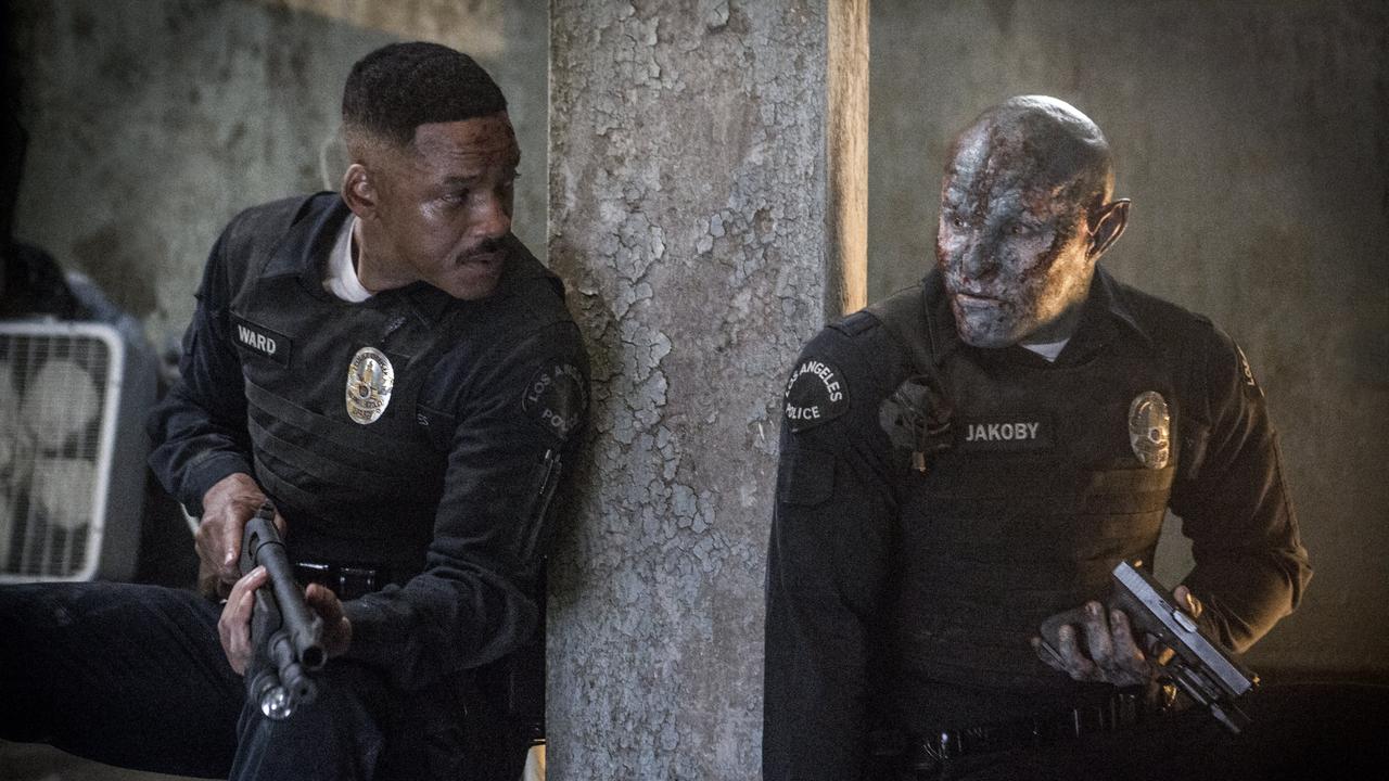 Will Smith and Joel Edgerton in Bright. Supplied by Netflix.