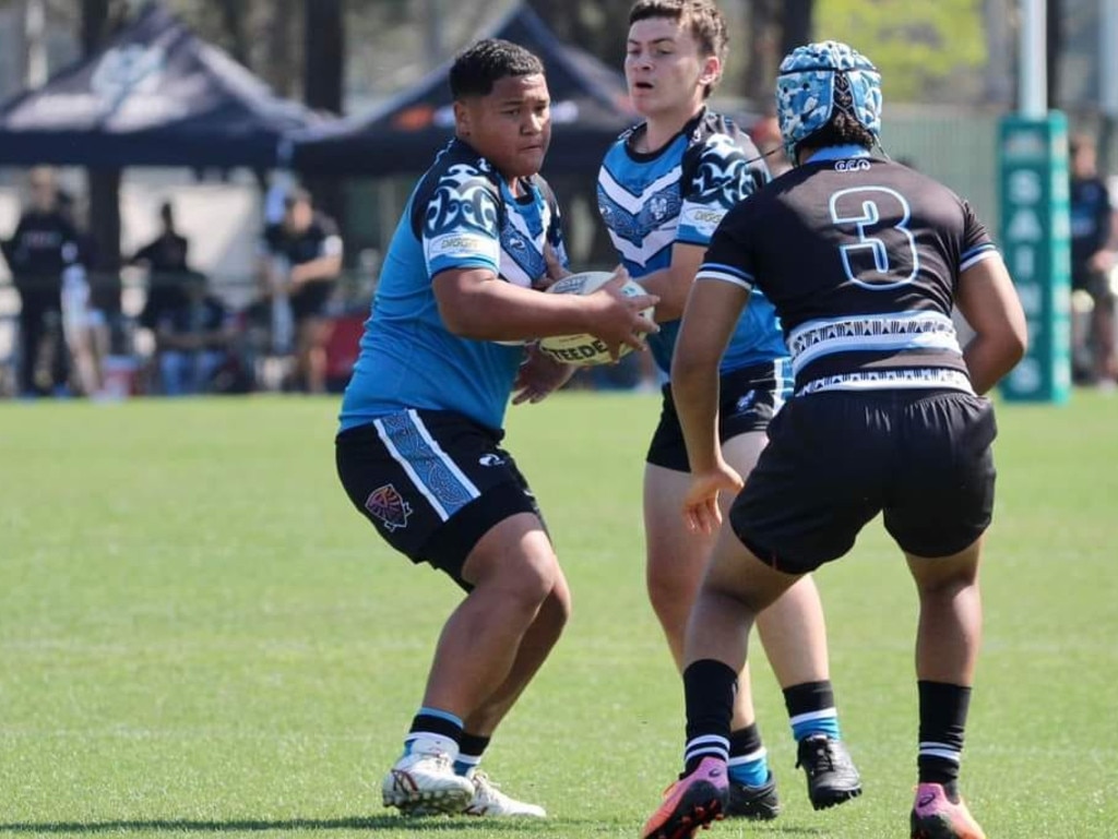 Diesel Kopara of the Maori U16s at the Harmony Nines. Picture: Mrs P Photography