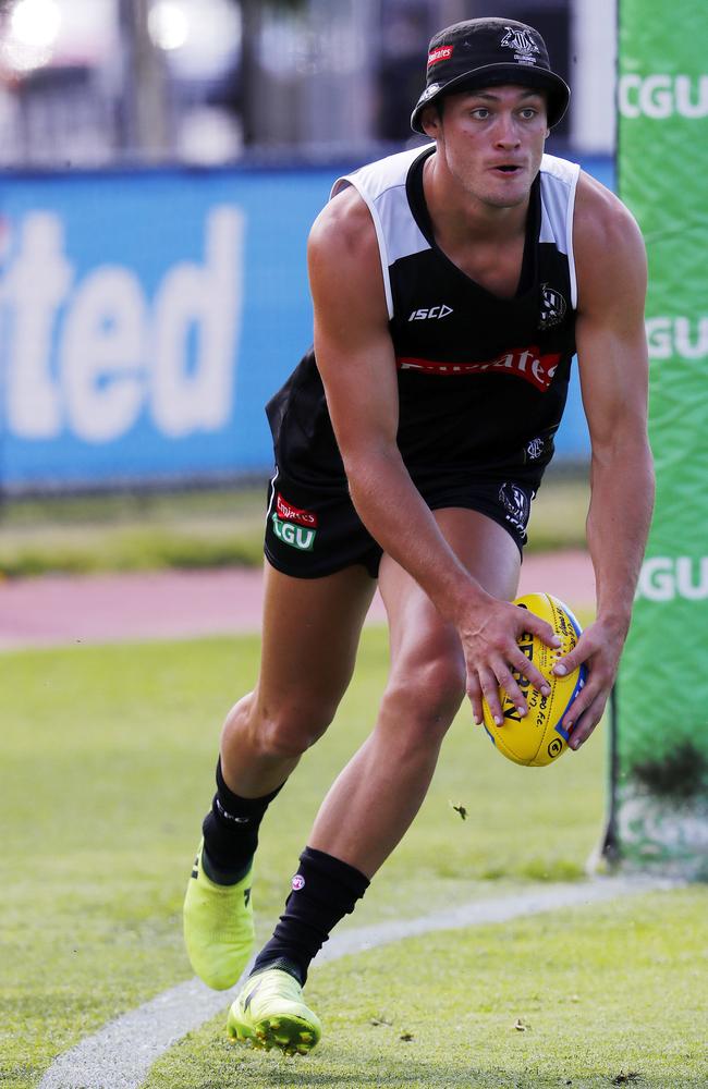 Darcy Moore during a training session at Olympic Park. Picture: Michael Klein