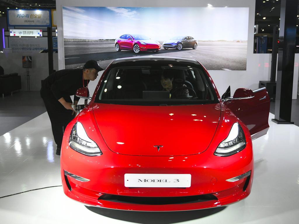 Tesla’s Model 3 has been its most successful model yet — but at a price. Picture: Jung Yeon-Je/AFP