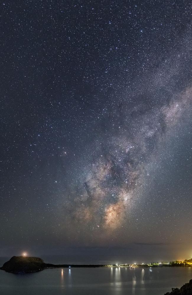 The Milky Way photographed above the Urban Night Sky Place at Palm Beach. Picture: Ed Hurst