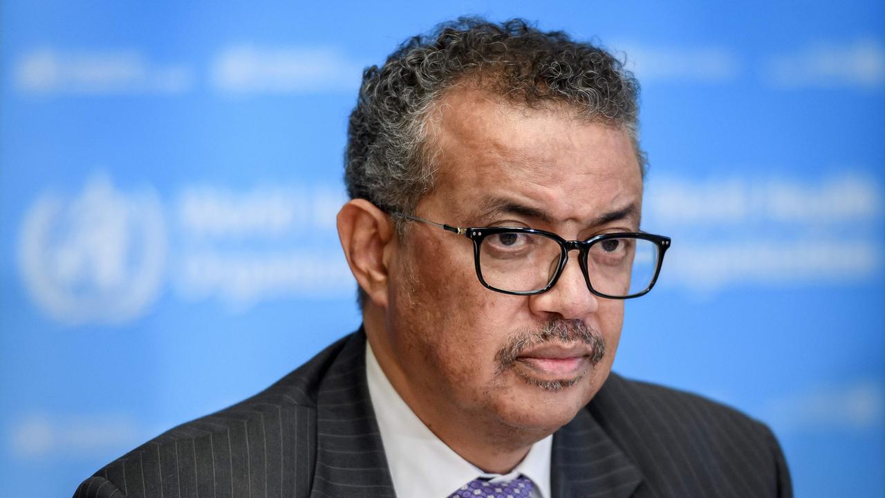 Dr Tedros said he was “deeply concerned” by the virus’s spread and severity. Picture: Fabrice COFFRINI / AFP