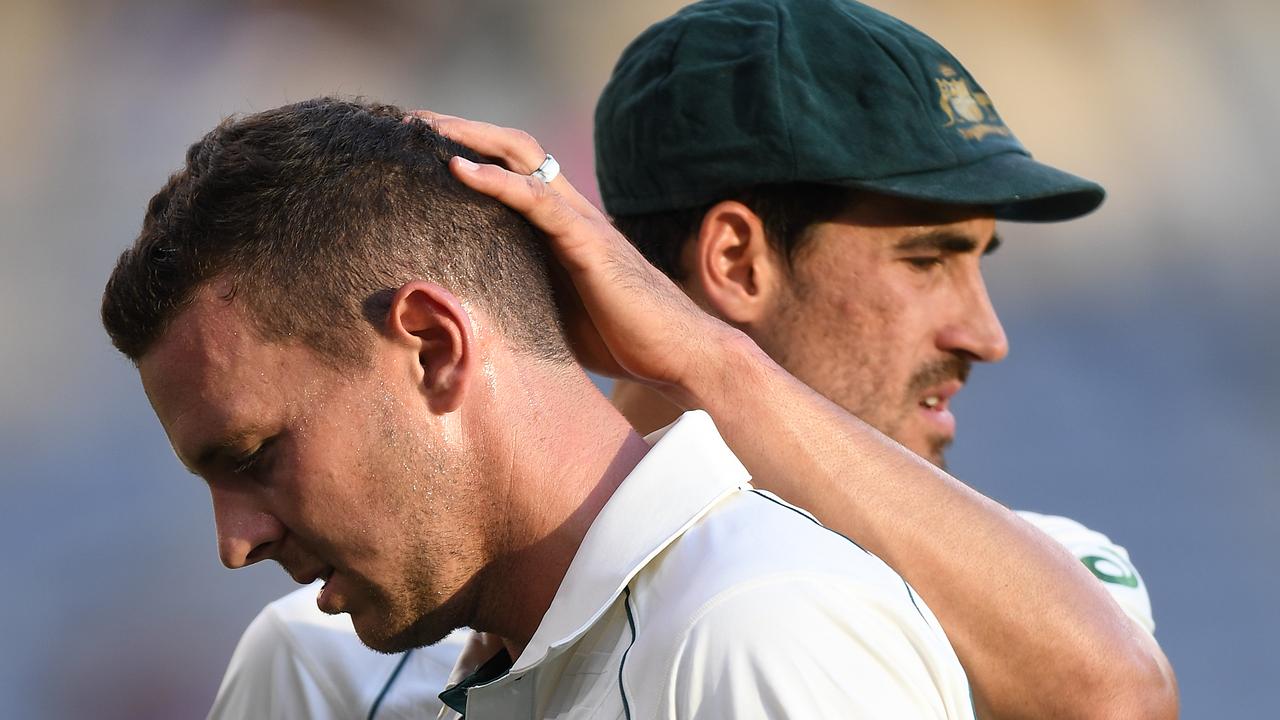 Josh Hazlwood’s injury has left his team short a bowler in scorching temperatures in Perth.
