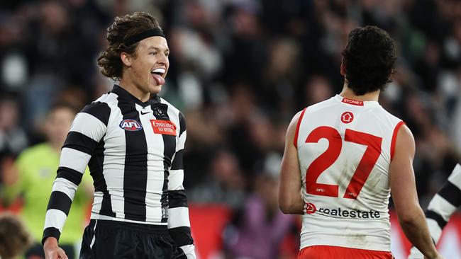 Jack Ginnivan was lively for the Pies - and could push for a starting spot. Picture: Michael Klein