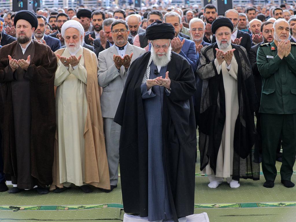 The Iranian supreme leader Ayatollah Ali Khamenei sent a threat to Israel. Picture: AFP