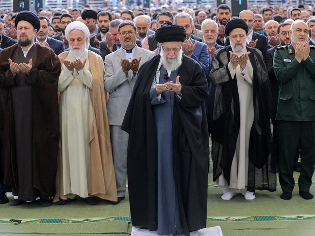 The Iranian supreme leader Ayatollah Ali Khamenei sent a threat to Israel. Picture: AFP