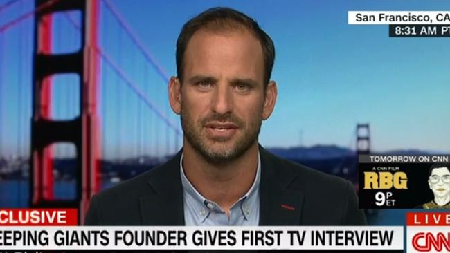 Matt Rivitz, the founder of Twitter account Sleeping Giants that targets advertisers on mainly right wing TV shows to pull ads if hosts say things they don't like.