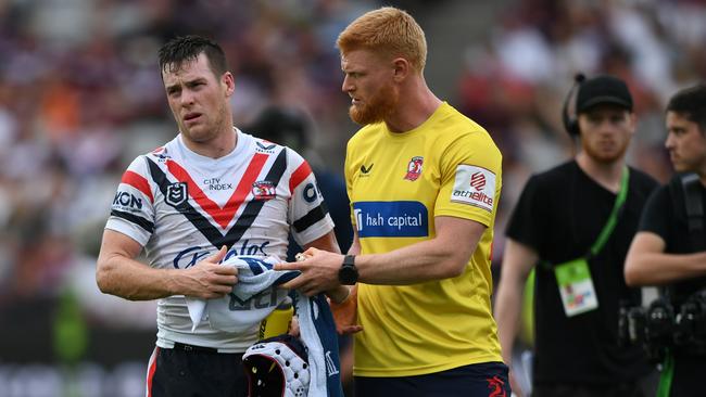 Luke Keary off with concussion. Picture: NRL Photos