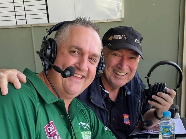 Anthony "Bomber" Breeze and Peter Carey get set for a big call of the Ipswich Rugby League match of the week.