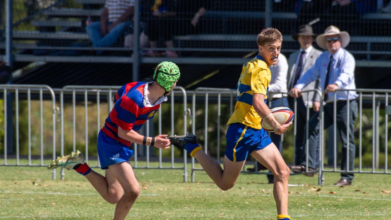 Downlands 16A vs TGS 16A. 2024 O'Callaghan Cup day at Downlands College. Photo by Nev Madsen