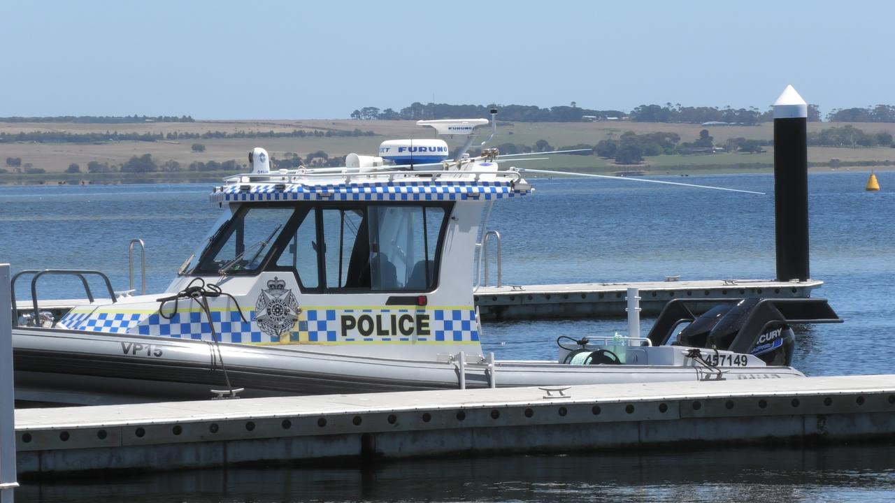 Police at the scene near Bridge St, Queenscliff. Picture: Satria Dyer-Darmawan