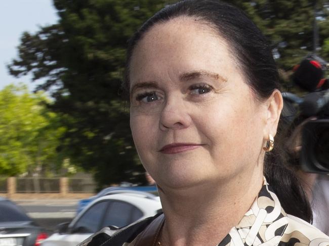 Cathy Britten/Hogben, former millionaire now on driving charges and dishonest dealing arrives at Christies Beach Magistrates Court. 22nd October 2024 Picture: Brett Hartwig