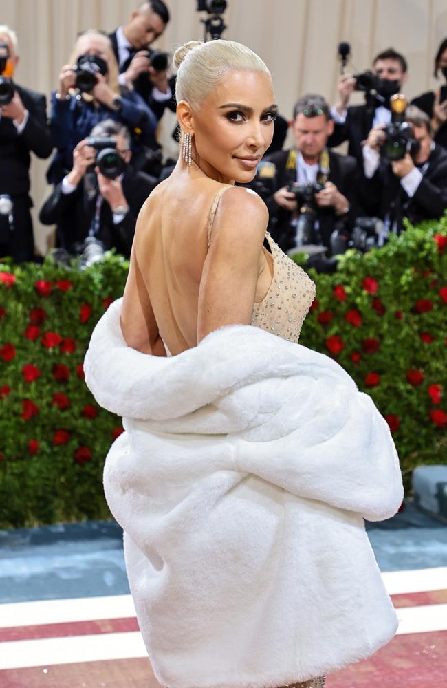 Kim Kardashian almost broke the internet with this Met Gala moment. Picture: Getty Images