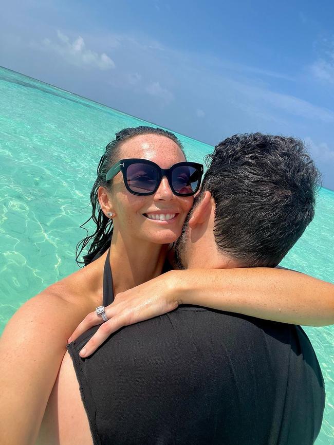 Ricki-Lee Coulter and her husband Richard Harrison strategically scheduled their Christmas holiday in the Maldives way back in March, marking it as a well-deserved break following a year packed with professional commitments. Photo: Instagram/@therickilee.