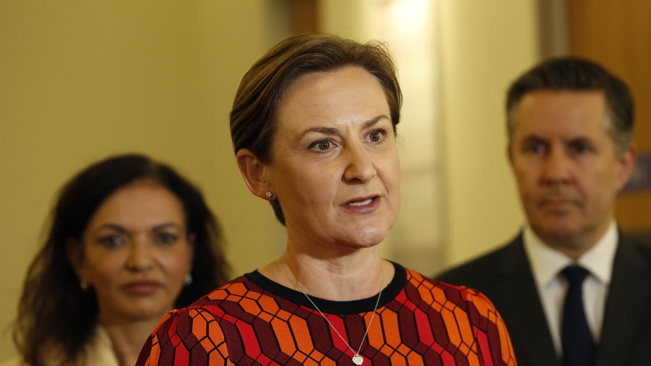 Health Minister Amber-Jade Sanderson has withdrawn from the race to be the next WA Premier despite winning the support of a major faction. Picture: NCA NewsWire /Philip Gostelow