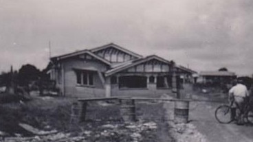 Houses washed away from Mary Street, Maryborough, 1955 flood. A sobering image of homes swept from their foundations by the raging floodwaters. Source: Unknown