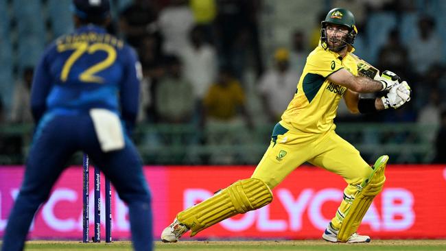 Glenn Maxwell steered Australia home to a five-wicket win over Sri Lanka Picture: AFP