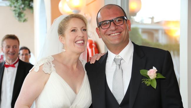 Holly Star with her husband Gianluca on their wedding day.