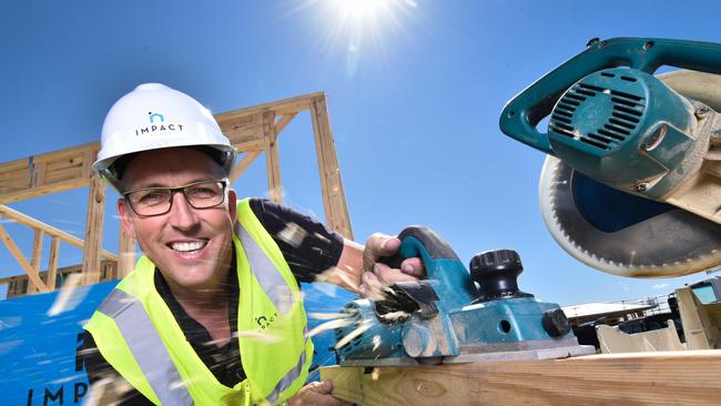 ROB Harder started life on the tools as a builderÕs labourer and carpenter. Now the former chippy runs QueenslandÕs biggest home builder, the Impact Group, and is looking to expand into southern states such as Victoria.Picture: NIGEL HALLETT