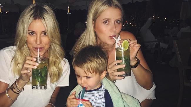 Roxy Jacenko with Gemma Oldfield (right) and Roxy's son Hunter Curtis in 2017. Picture: Instagram