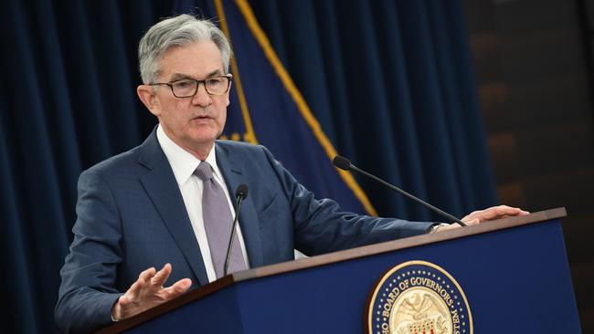 Fed chair Jerome Powell said it would be important for Congress to spend more money to support US households. Picture: AFP