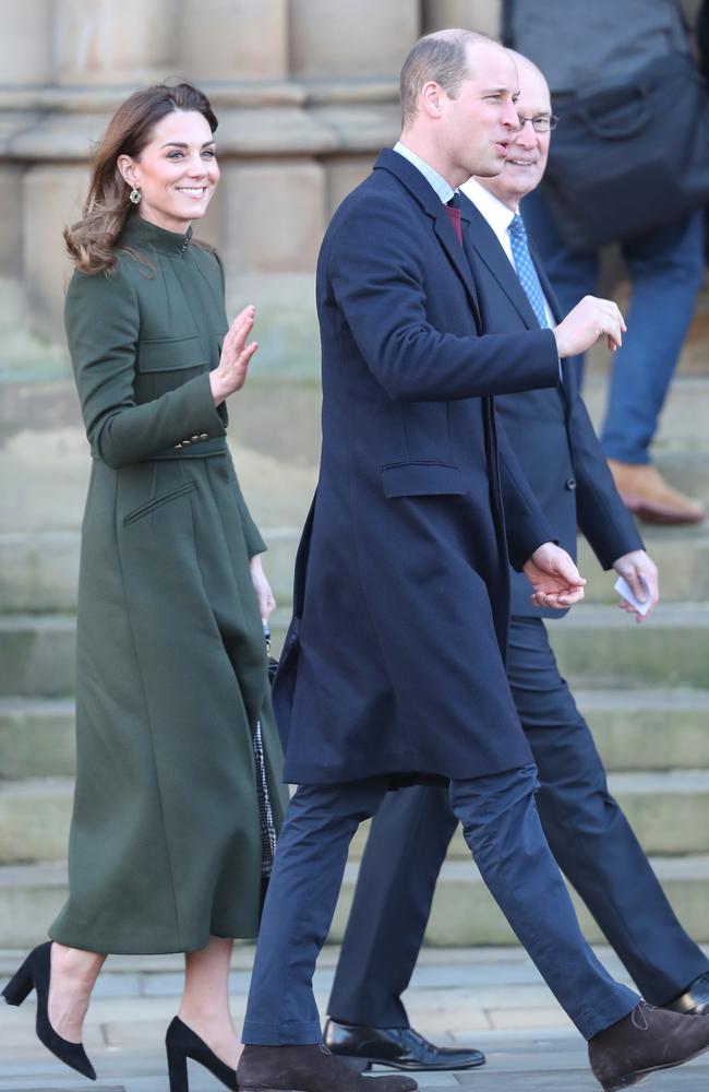 Wills and Kate were back to work in Bradford on Wednesday. Picture: Chris Jackson/Getty Images.