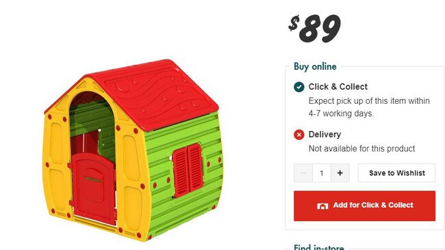 Even play houses have sold out.