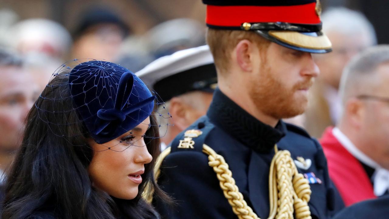 Enter Meghan and Harry. Picture: Tolga Akmen/AFP