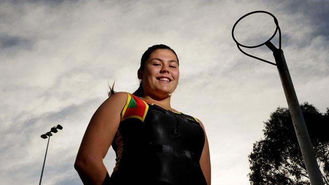 Junior Sports Star nominee Jasmine Vella at the Andromeda Fields court.