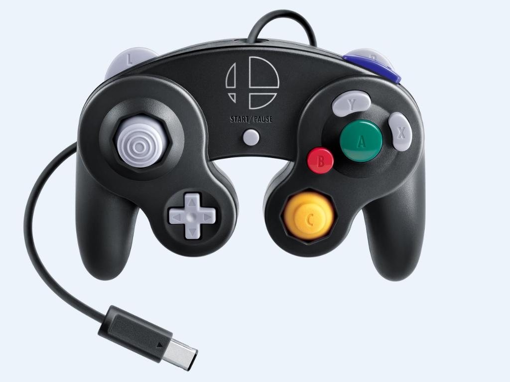 I prefer a Switch Pro controller but Nintendo has re-released the GameCube controller with the game. Picture: Nintendo