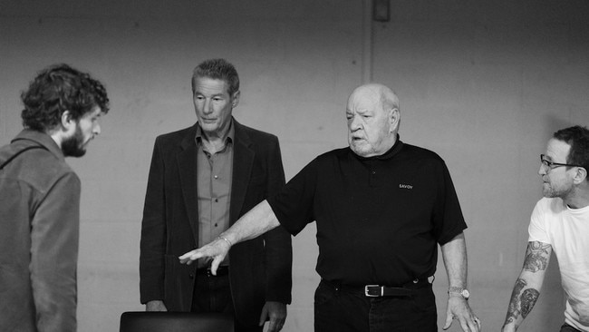 Richared Gere and Paul Schrader on the set of Oh, Canada.