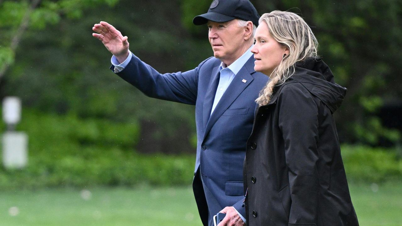 Joe Biden and Annie Tomasini. Picture: Mandel Ngan/AFP