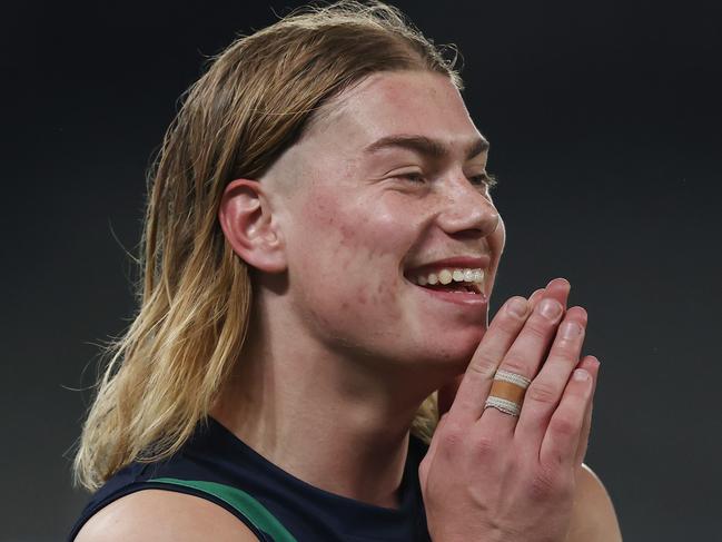 MELBOURNE. 13/05/2023.  AFL. Australian under 18s vs Carlton VFL at Marvel Stadium.   Harley Reid in action for the Australian under 18 side today  .  Pic: Michael Klein